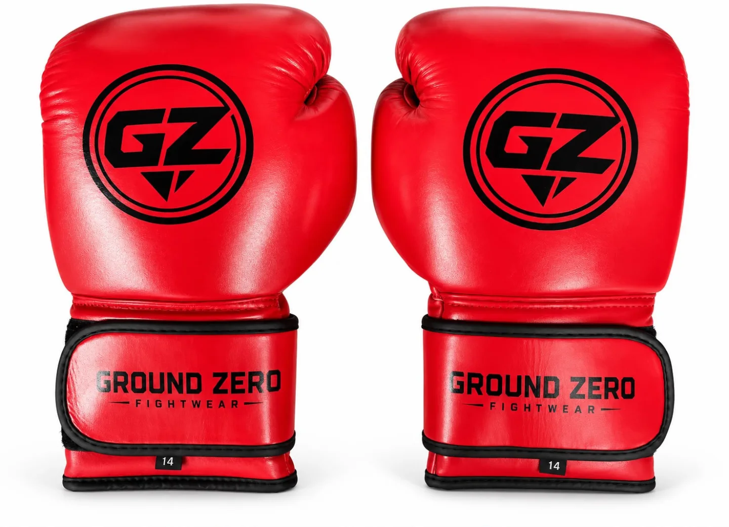 Fight Red 14OZ LEATHER BOXING GLOVES